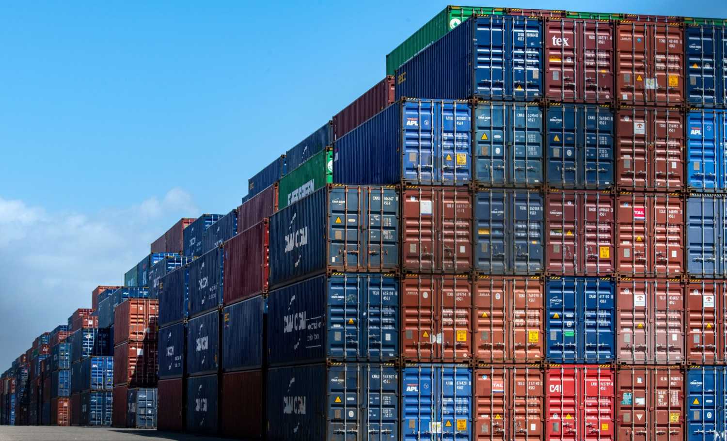 A stack of shipping containers
