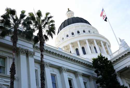 SACRAMENTO, CALIFORNIA - MARCH 13: A view of the California state capitol building on National Urban League California Legislative Advocacy Day on March 13, 2024 in Sacramento, California.