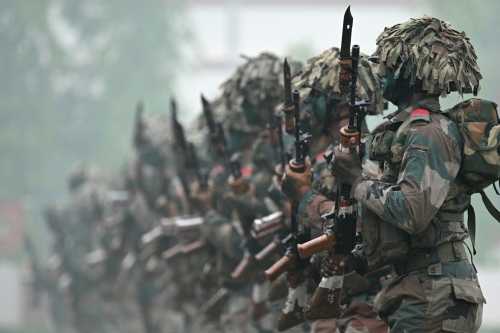 Cadets perform bunker bursting drill ahead of their graduation ceremony at the Officers Training Academy in Chennai on September 5, 2025.