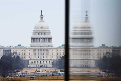 The U.S. Capitol Building viewed from the National Mall on March 8, 2026 in Washington, DC.