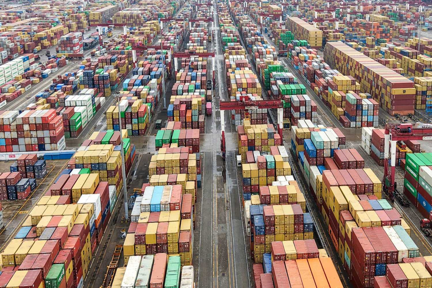 Shipping containers.