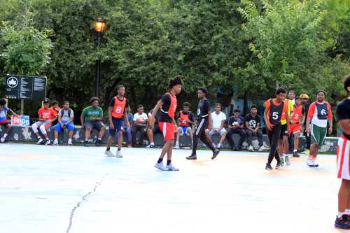basketball players on the court