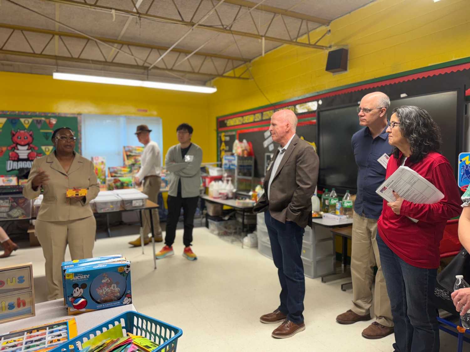 Principal Katrena Stuckey-Ford leading America's Rural Future Commission members on a tour of Quitman County Elementary School.