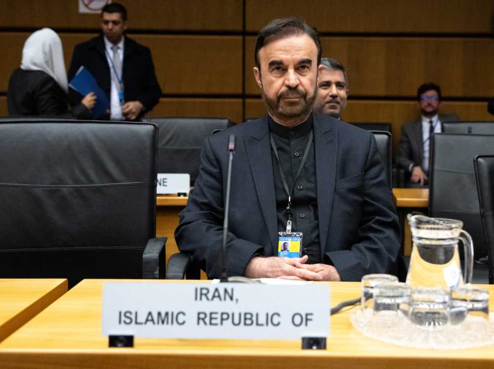 Iran's ambassador to the International Atomic Energy Agency (IAEA) Reza Najafi attends the special meeting on Iran, initiated by Russia, prior to the IAEA's Board of Governors meeting at the agency's headquarters in Vienna, Austria on March 2, 2026.