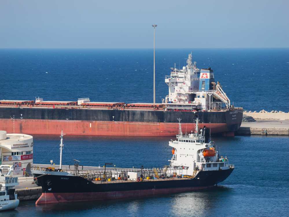 Large oil tankers berthed at the Port of Mutrah in Muscat, as regional tensions in the Strait of Hormuz raise concerns over global oil supply disruption and energy market instability.