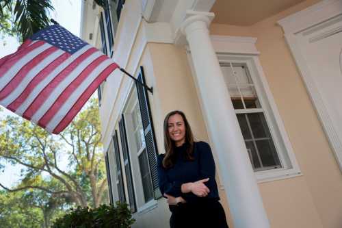 JUPITER, FLORIDA - MARCH 25: Emily Gregory is seen at home the day after she beat her Republican challenger for a Florida state House seat during a special election on March 25, 2026 in Jupiter, Florida. Emily Gregory beat her opponent, who was endorsed by President Donald Trump, in the formerly Republican Florida House District 87 seat, a noteworthy victory because it includes President Donald Trump's Mar-a-Lago residence and club.