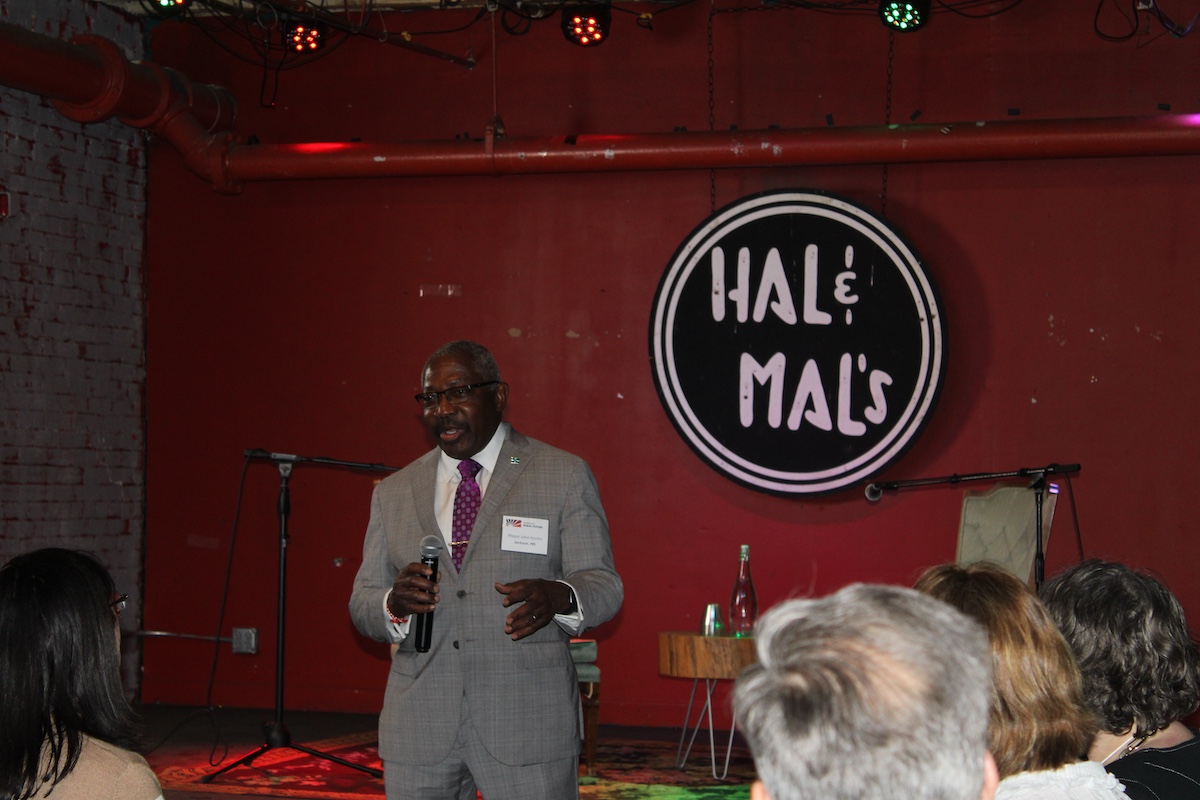 Jackson Mayor John Horhn addressing the America's Rural Future Commission at the evening reception in Jackson, Mississippi.