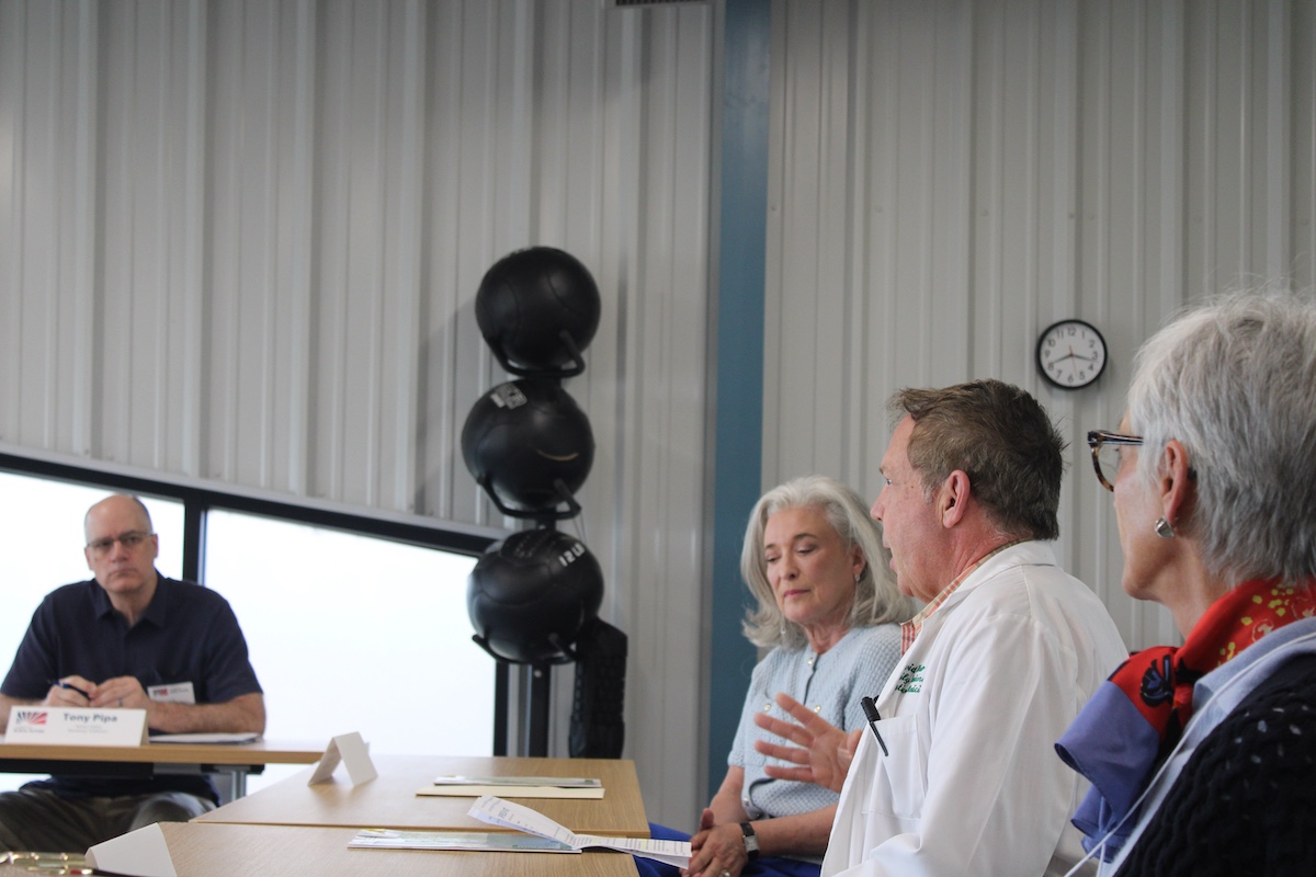 America's Rural Future Commission at the Leland Medical Clinic with Delta Health Alliance CEO Karen Matthews, Medical Director Dr. David Weber, and Board Member Lisa Percy.