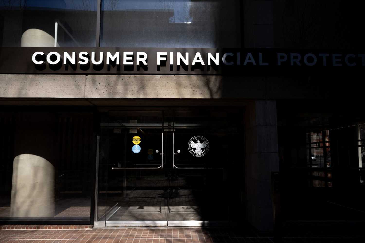 A view of the Consumer Financial Protection Bureau (CFPB) headquarters building in Washington, DC, on February 10, 2025. The Trump administration has informed staff at the US consumer protection agency that it is temporarily shuttering its headquarters and pausing all work, according to an email shared on February 10, 2025 with AFP. In the message to staff, Russell Vought, the acting director of the Consumer Financial Protection Bureau, said the CFPB's Washington office would be closed this week, and told employees not to show up. (Photo by SAUL LOEB / AFP) (Photo by SAUL LOEB/AFP via Getty Images)