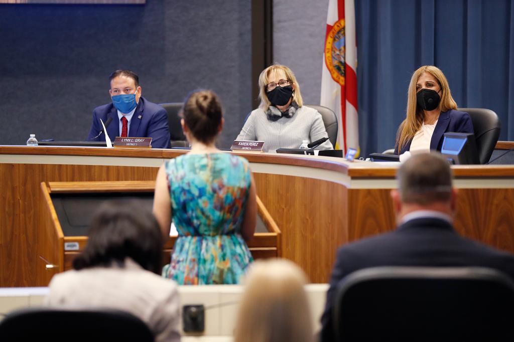 school board meeting