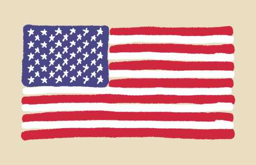 American flag vector illustration