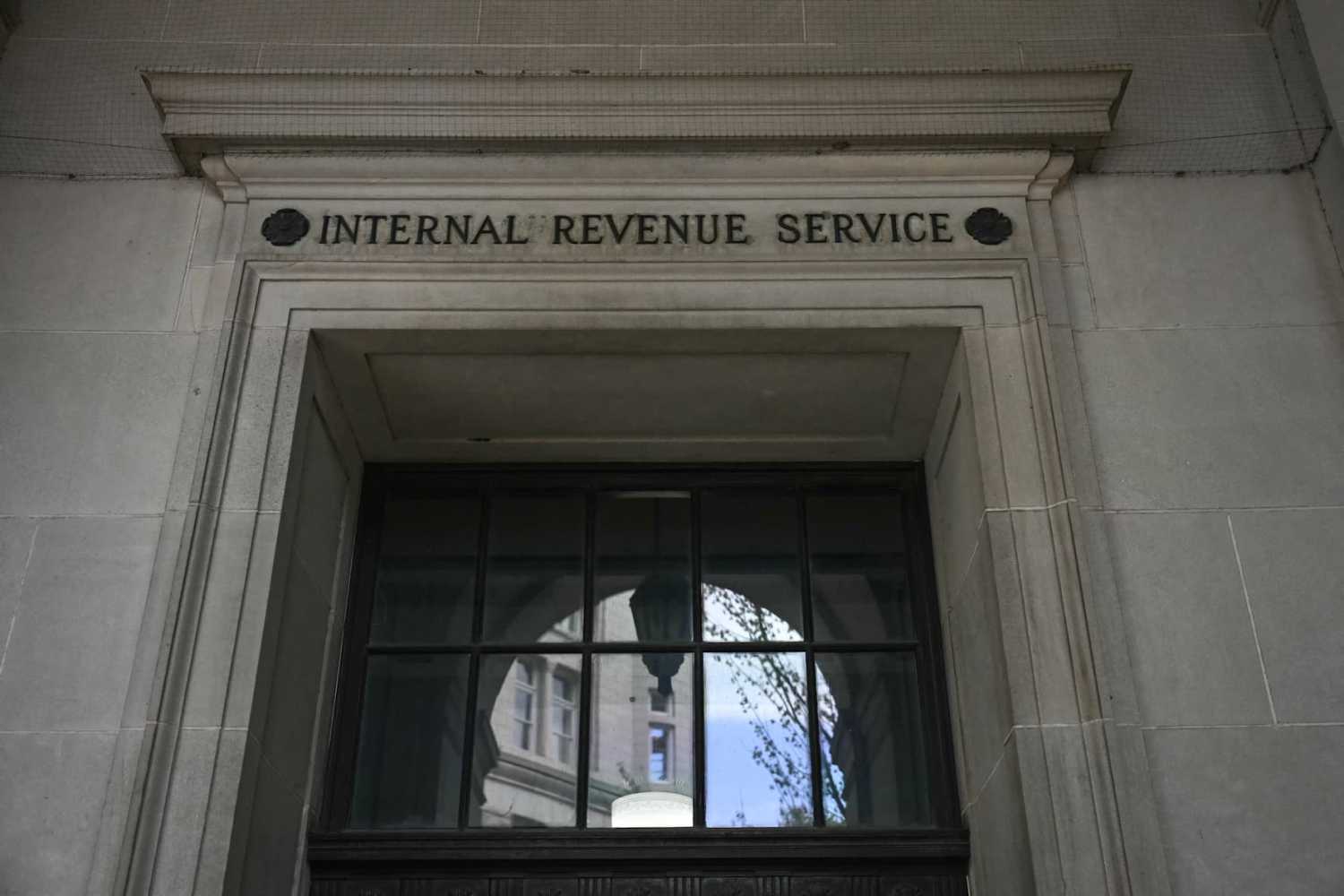 A view of the headquarters of the Internal Revenue Service (IRS) in Washington, DC, on April 15, 2025.