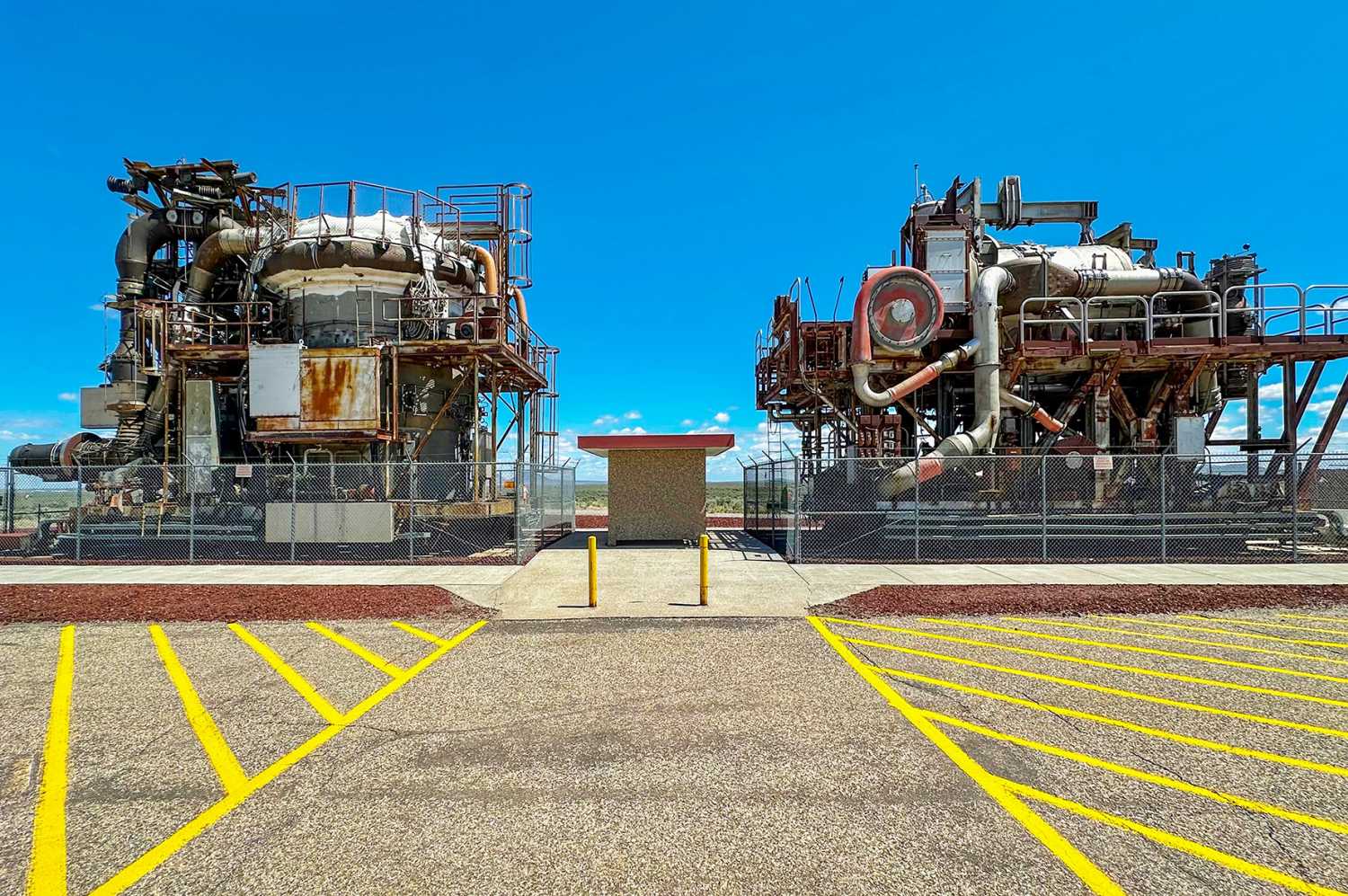 Heat Transfer Atomic Reactor Experiment 2 (left) and 3 (right), located at Experimental Breeder Reactor-I museum, Arco, Idaho