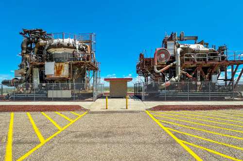 Heat Transfer Atomic Reactor Experiment 2 (left) and 3 (right), located at Experimental Breeder Reactor-I museum, Arco, Idaho