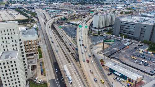 Aerial view of the center urban of New Orleans, Louisiana.