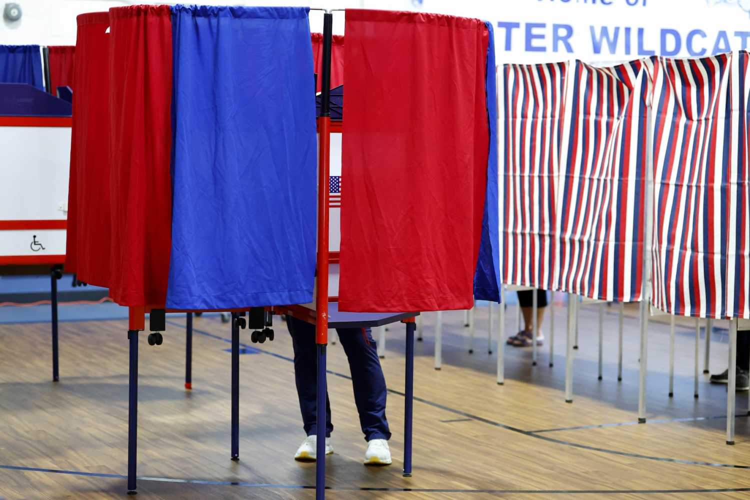 Residents cast their ballots at a polling station on September 8, 2026 in Manchester, New Hampshire.