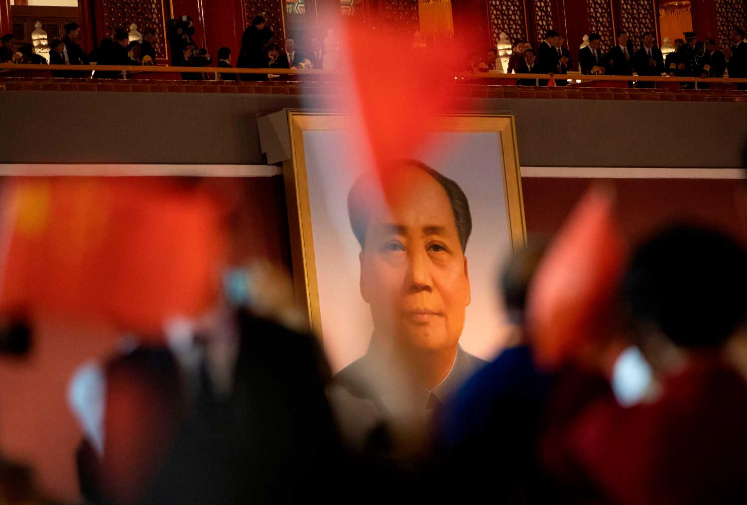 The portrait of former Chinese Communist Party leader Mao Zedong