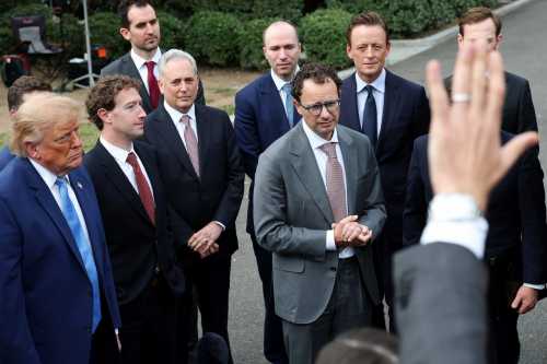 WASHINGTON, DC - SEPTEMBER 29: Dario Amodei, co-founder of Anthropic, takes questions alongside Mark Zuckerberg, CEO of Meta Platforms, and U.S. President Donald Trump as Trump holds a press briefing with AI executives following a meeting on artificial intelligence outside the West Wing of the White House on Sept. 29, 2026 in Washington, D.C.